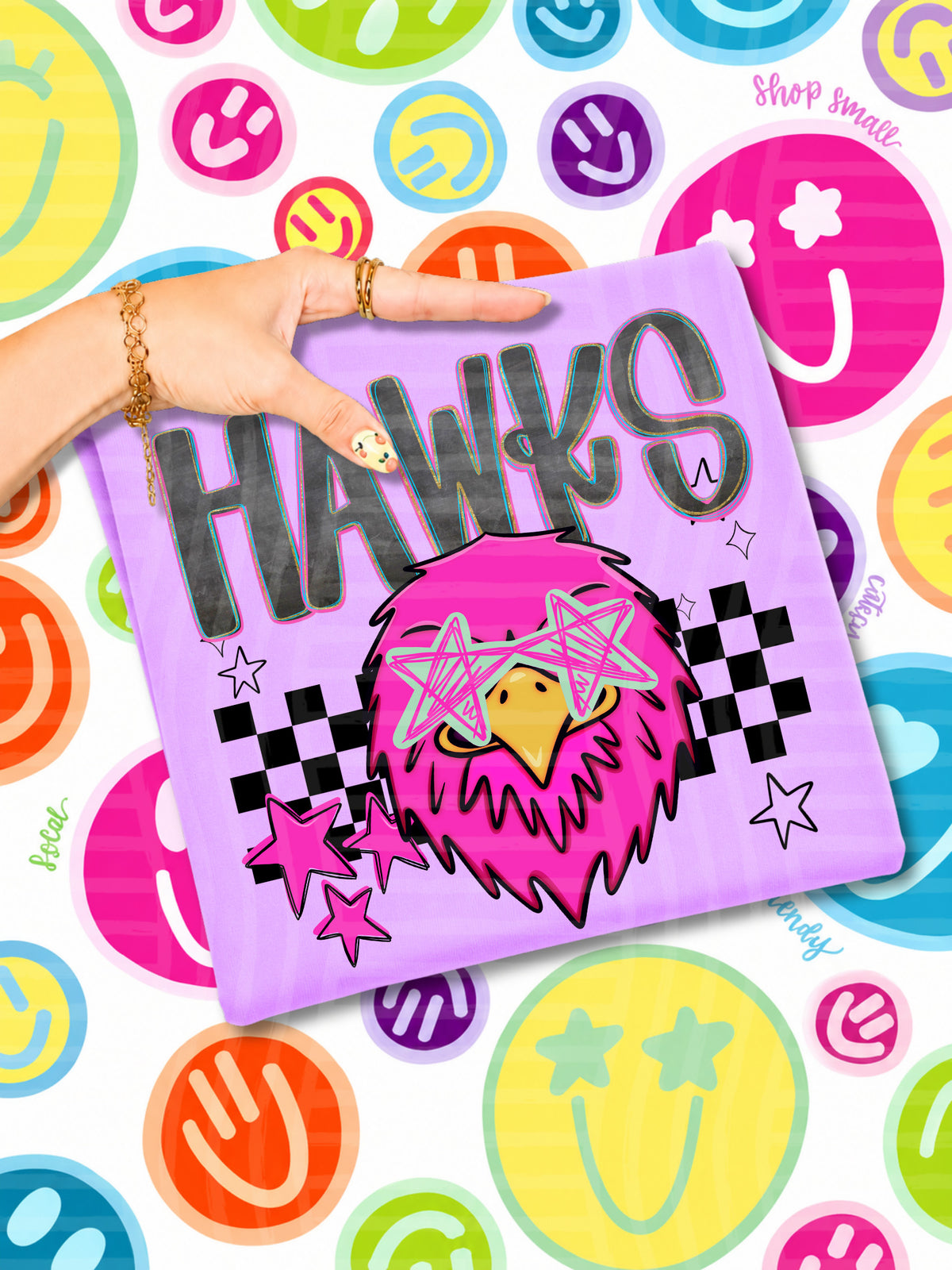 hawks starry eyed checks (CAPLINGER) DTF Transfer