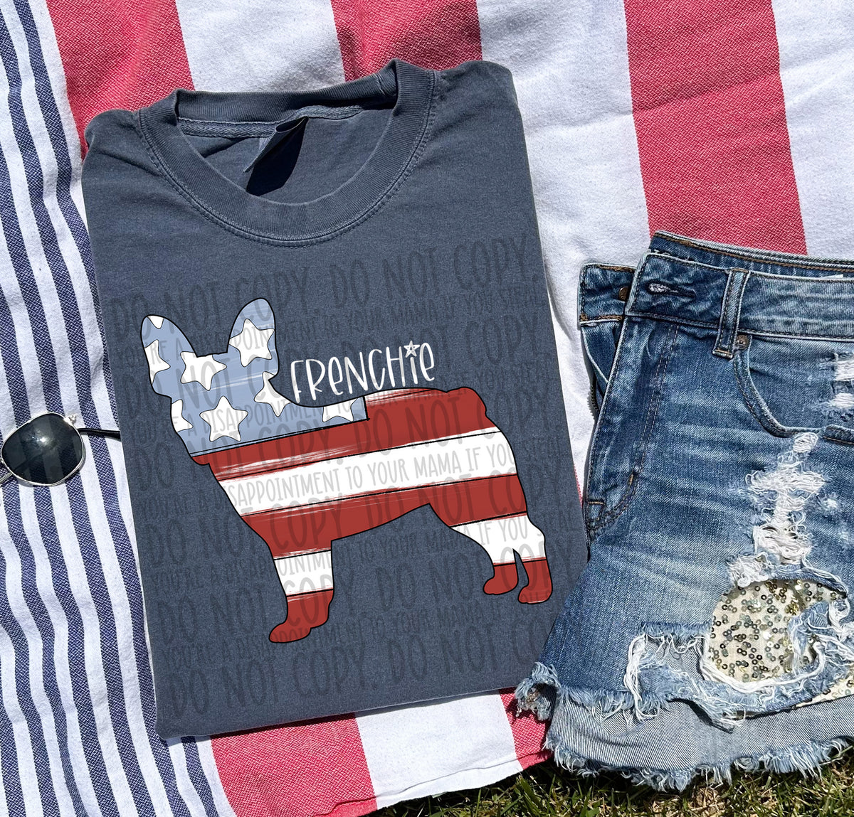 FRENCHIE white (SWD) DTF transfer