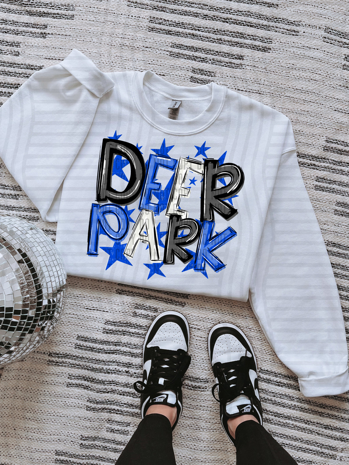 deer park men black and blue with blue stars (caplinger) DTF Transfer