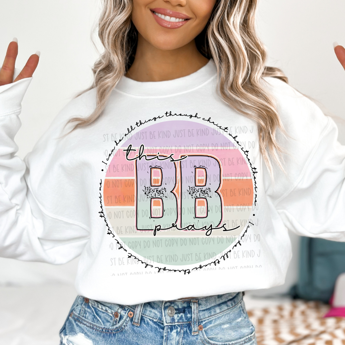 This BB Prays (Kayndi) 72975 DTF Transfer