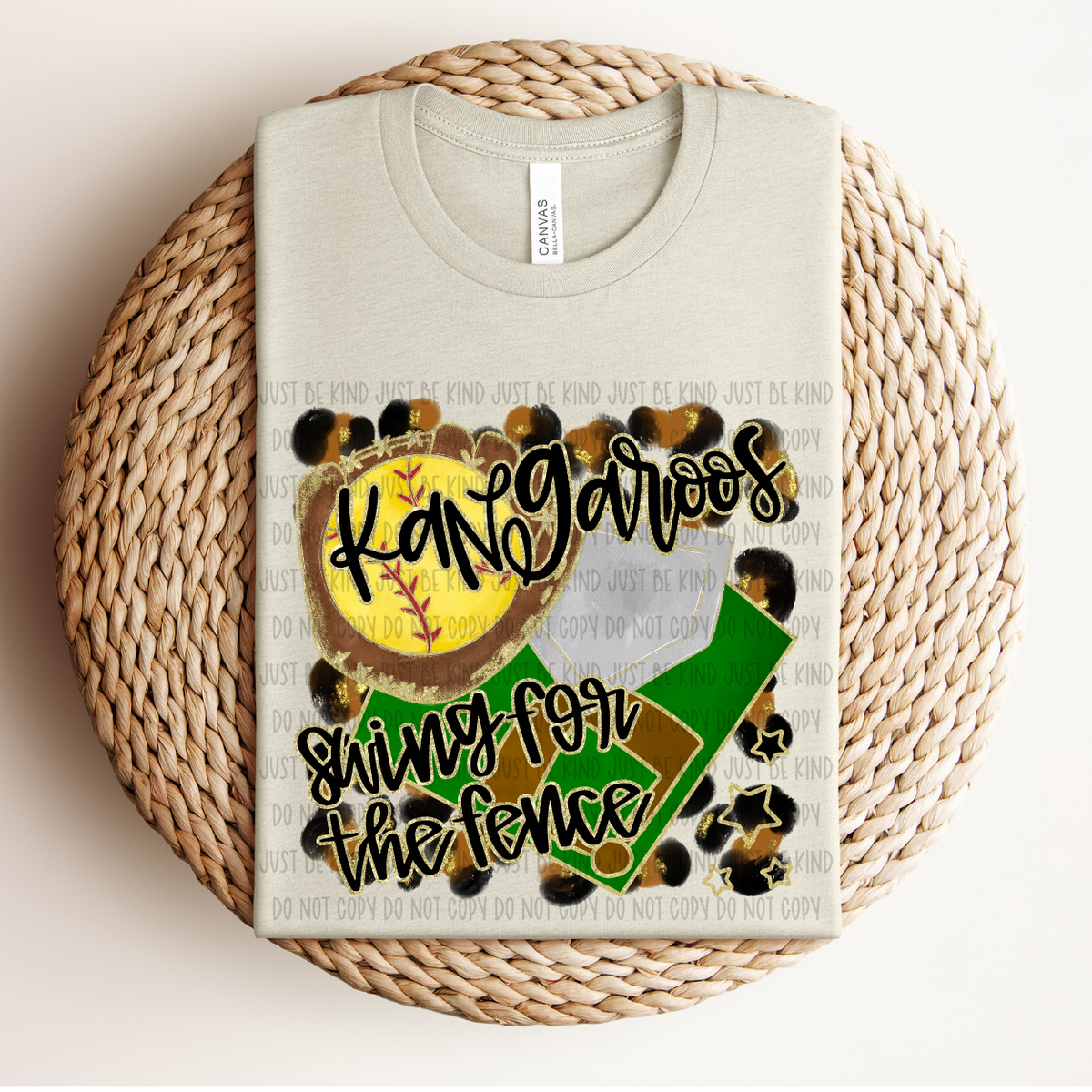 Softball Kangaroos For The Fence (Caplinger) 83486 DTF Transfer