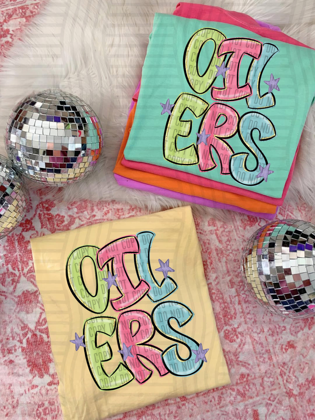 Oilers Glittery & Preppy Mascots (Caplinger) DTF transfer