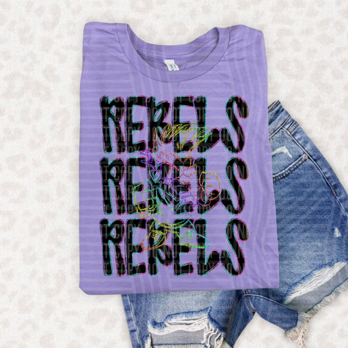 Rebels Word Stacked 108531 DTF Transfer