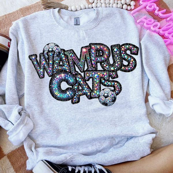 Wampus cats rhinestone soccer (CITY) 77070 DTF transfer