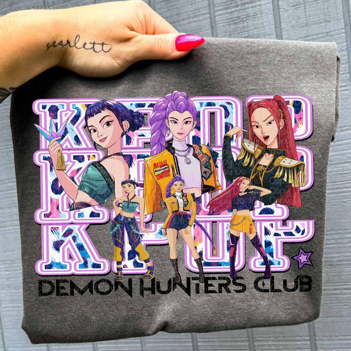 Hunters club bright letters (virgo) DTF Transfer