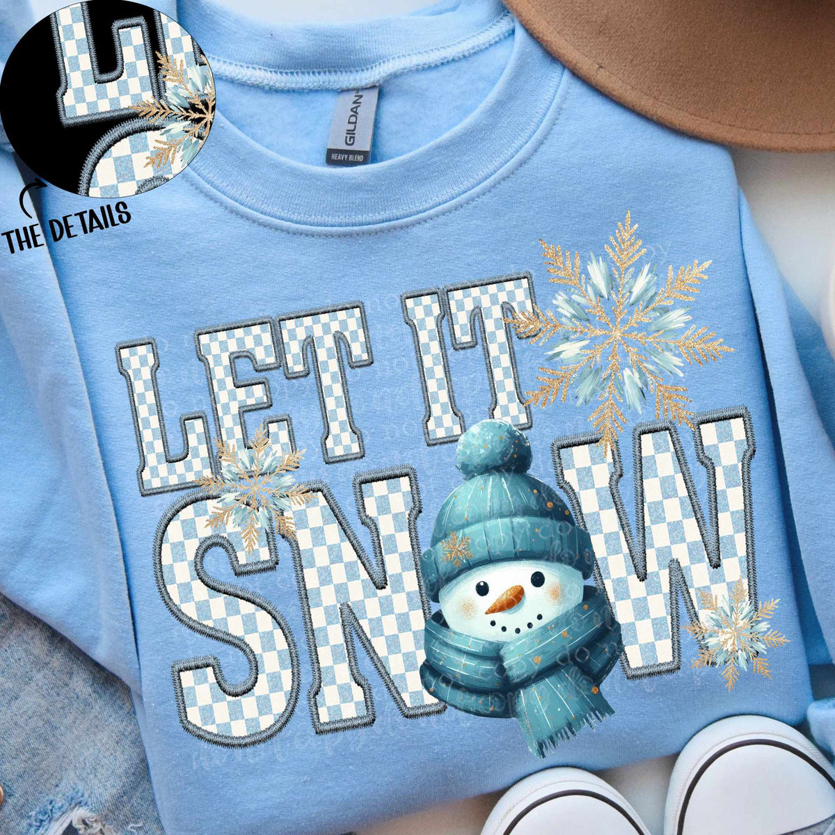 Let it snow blue snowman (TTD) 67023 DTF transfer
