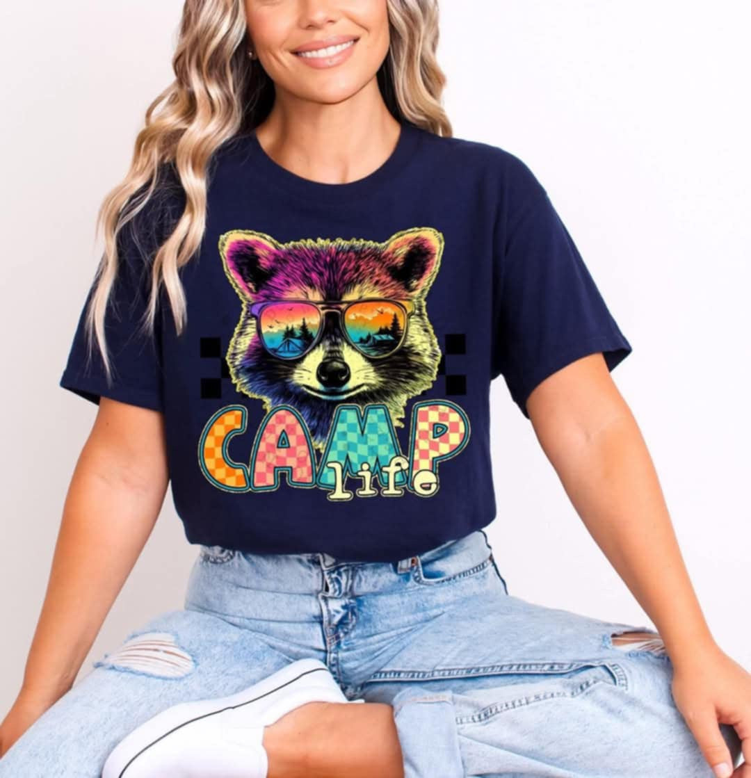 Camp life raccoon (C’s) 95798 DTF transfer