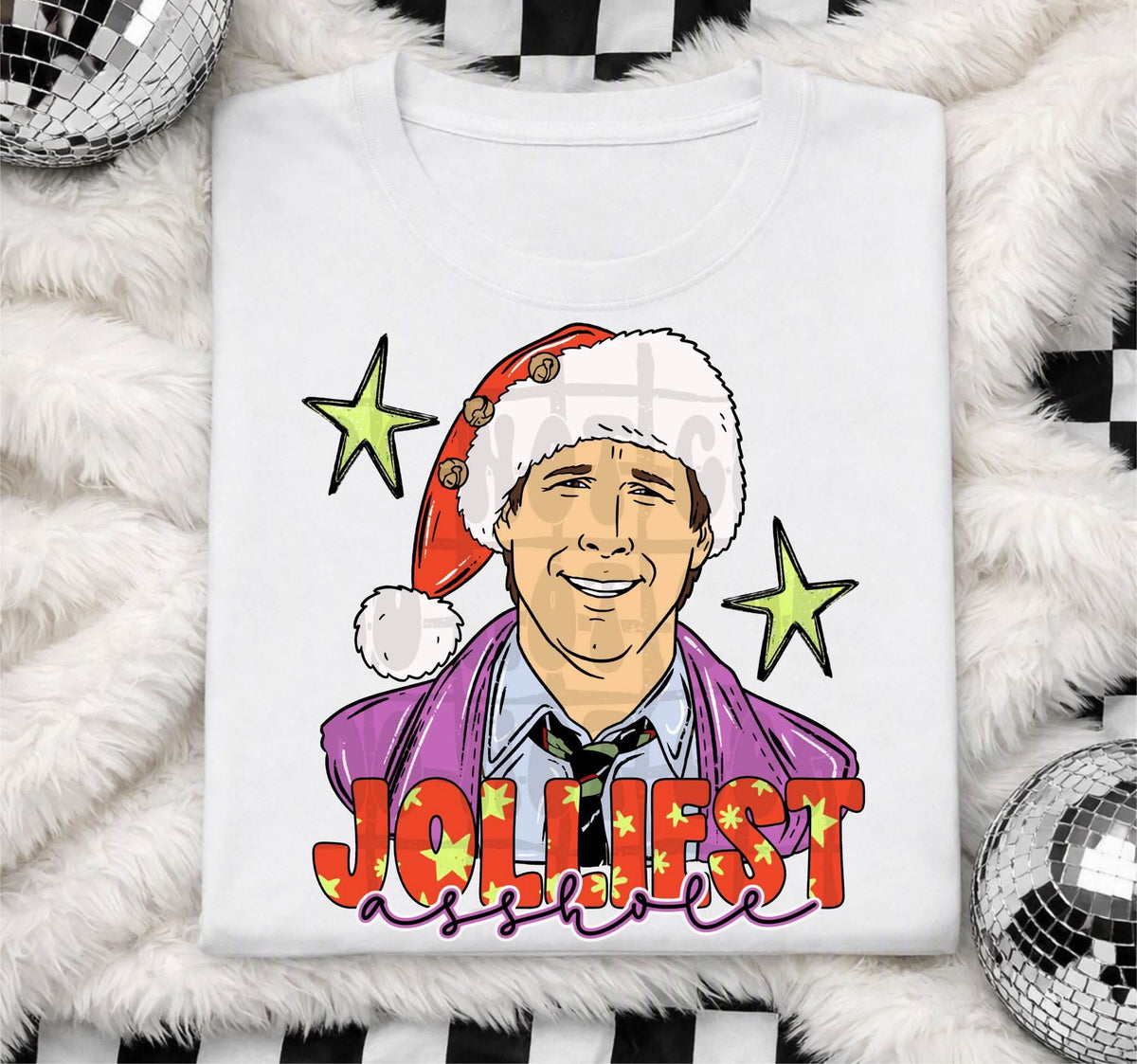 Jolliest a hole with stars (C's) DTF transfer