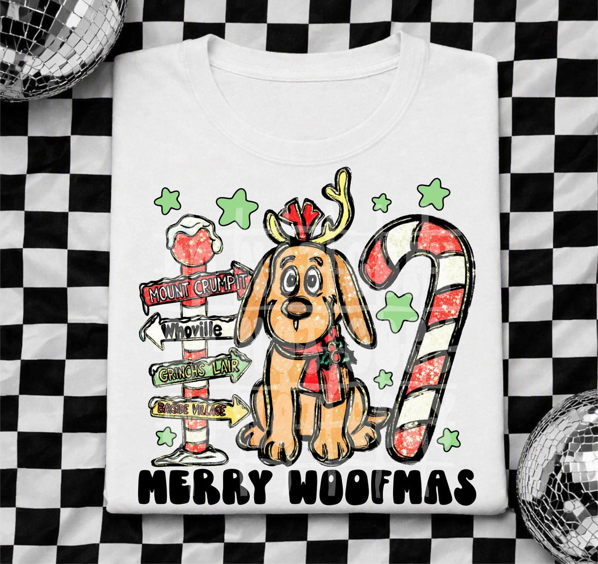 Merry woofmas max (C's) DTF transfer