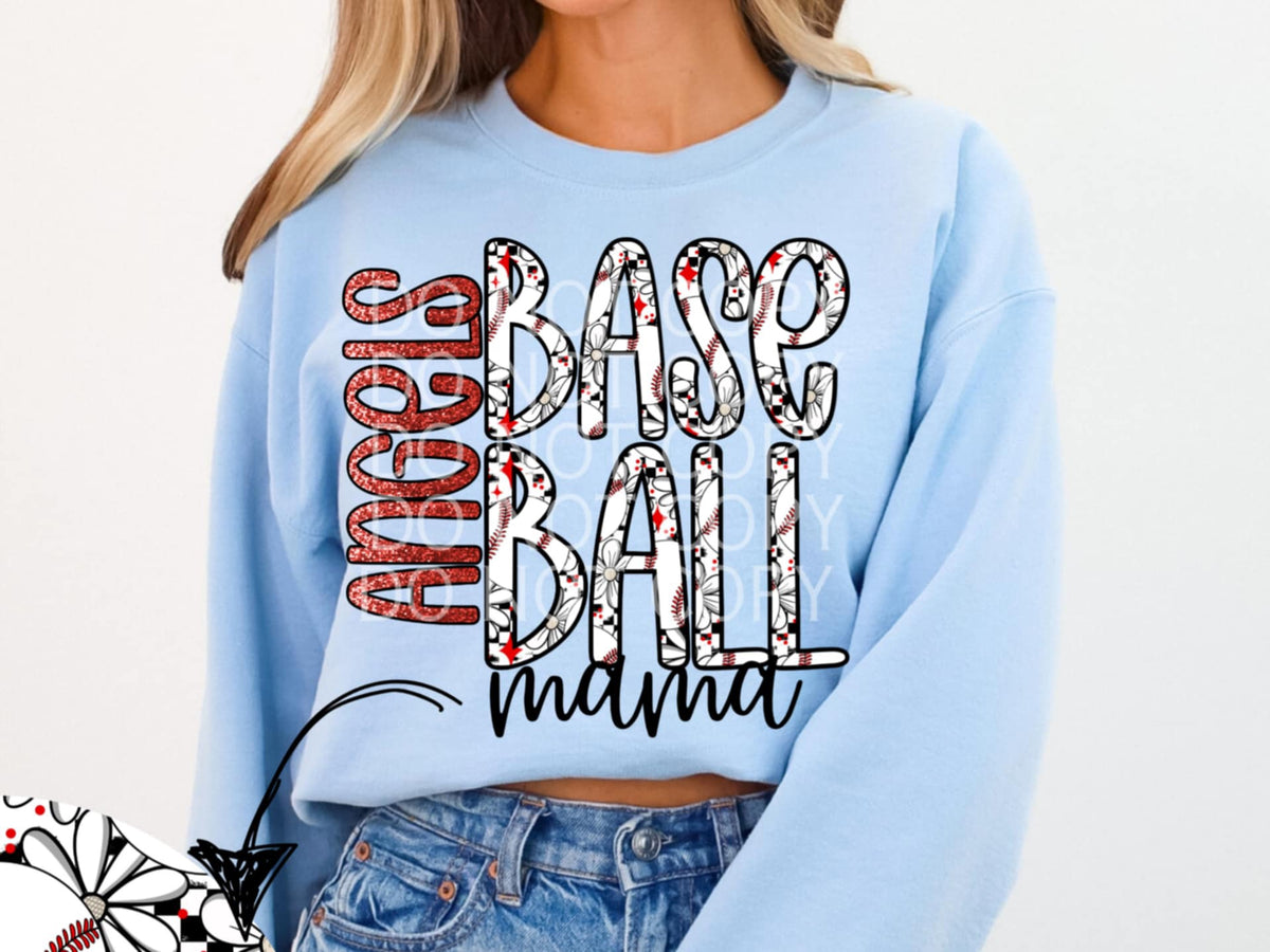 Angels baseball mama (CSG) 85989 DTF transfer