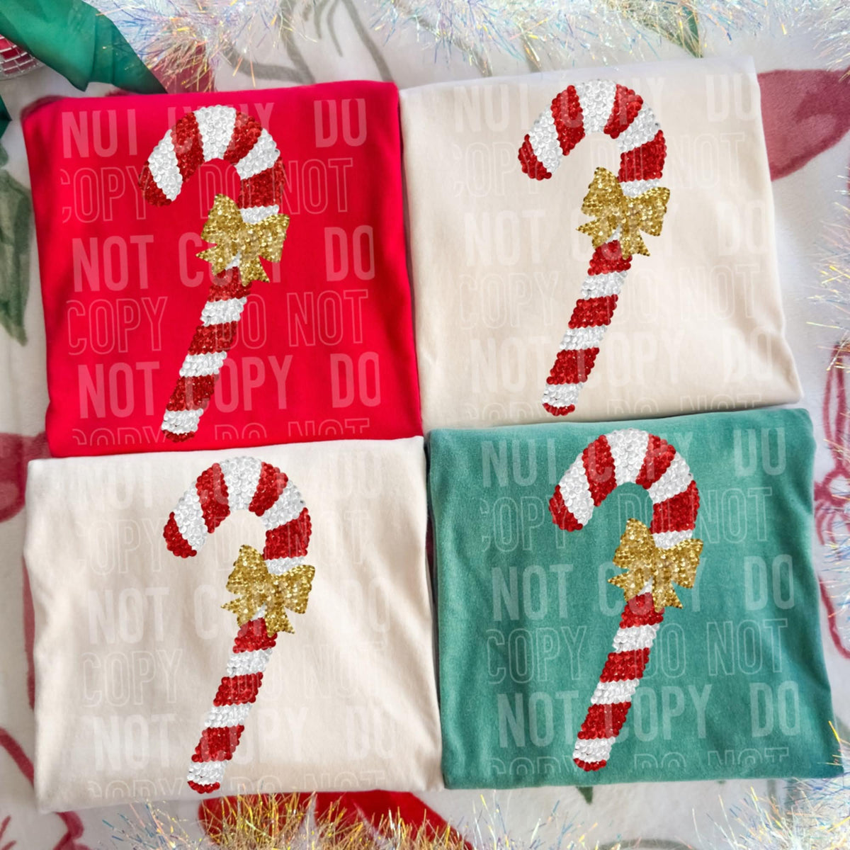 Faux Sequin Candy Cane (SBB) DTF Transfer