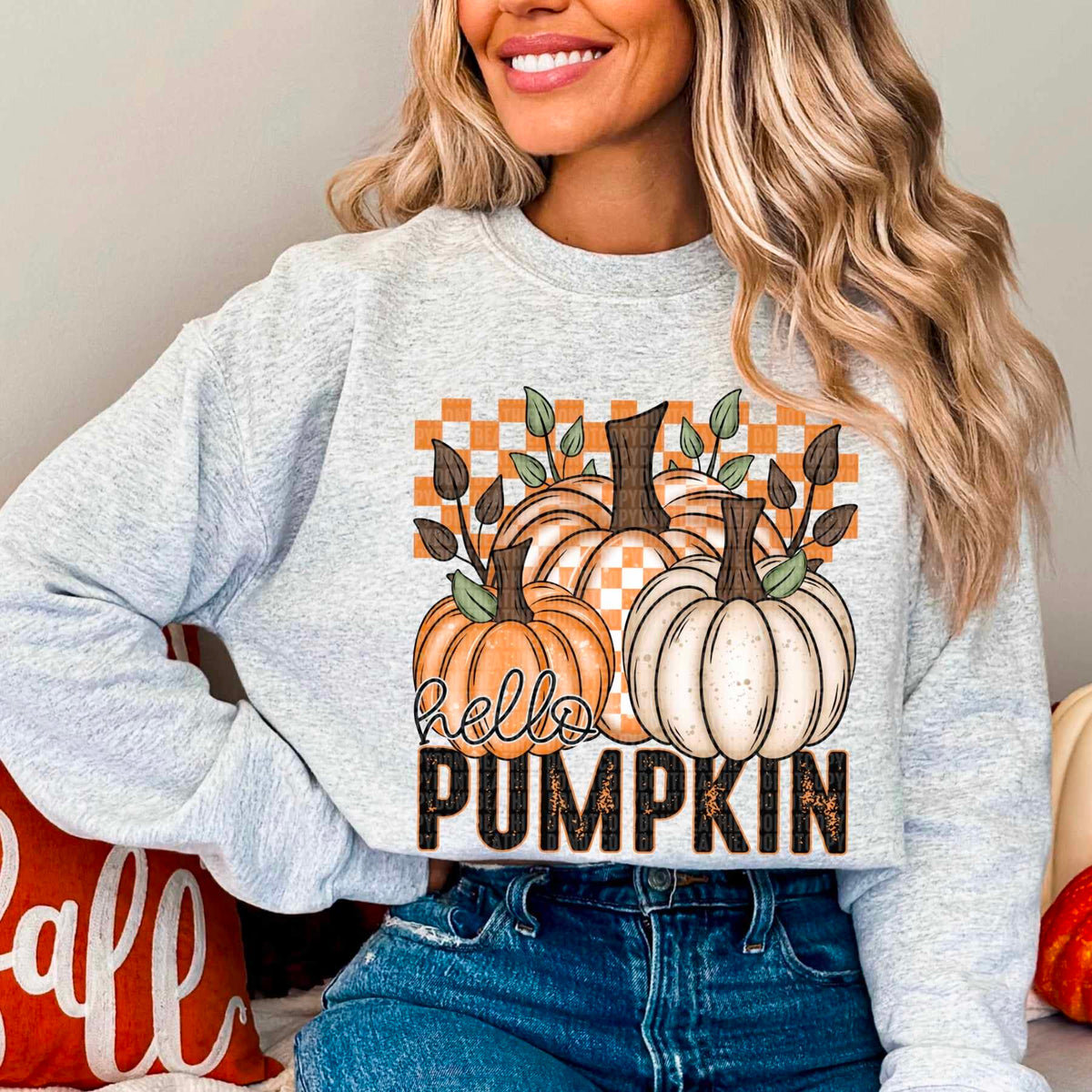 Hello pumpkin 3 pumpkins 53522 DTF transfer