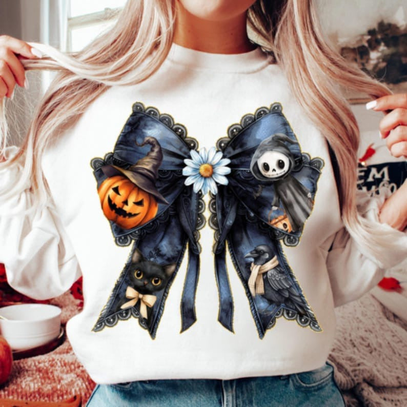 Spooky Bow DTF transfers