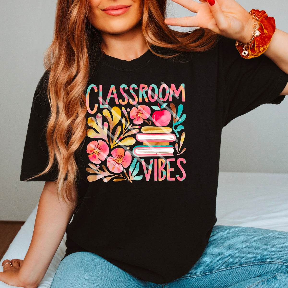 Classroom Vibes with books 110918 DTF Transfer