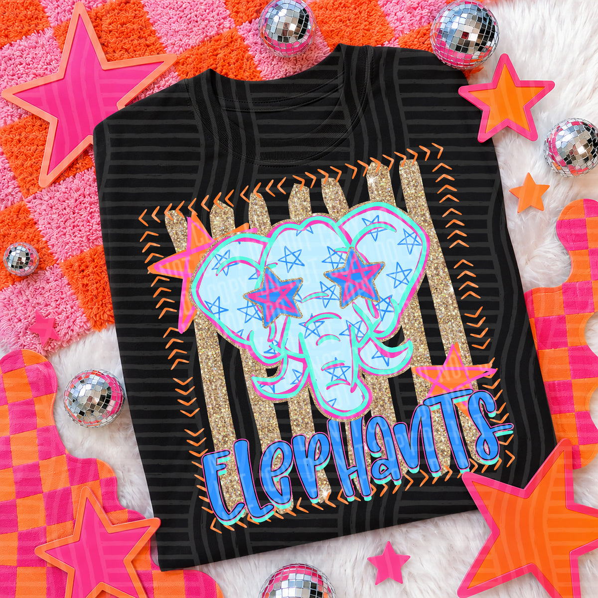 elephants candy pop (caplinger) DTF transfer
