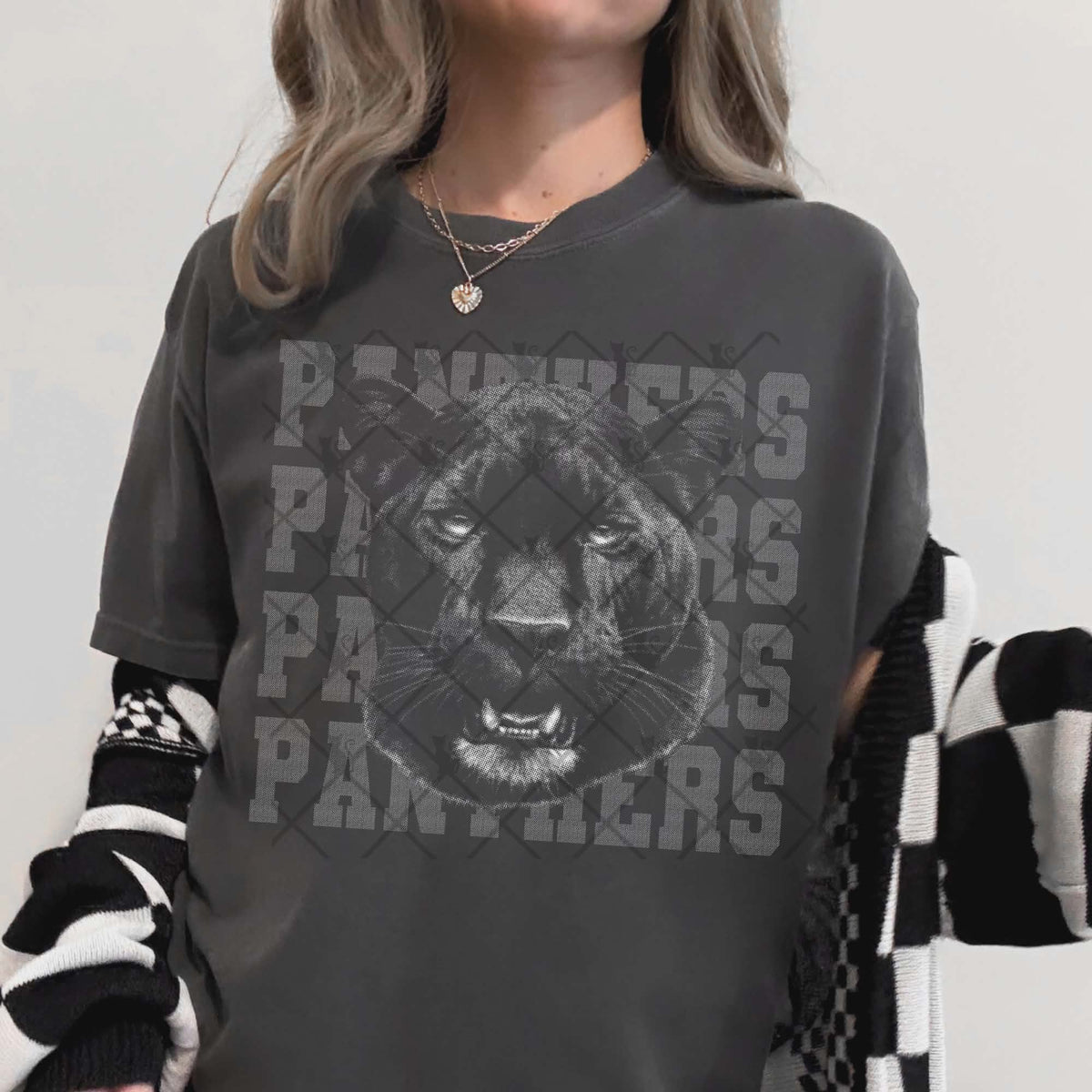 Panthers gray mascot (TTD) DTF transfer