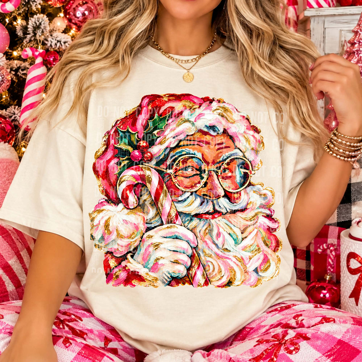 Santa faux painted (SBB) Sunday Special DTF transfer