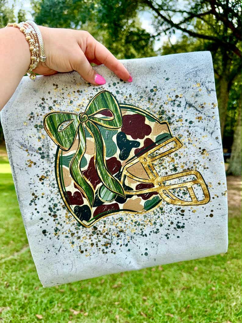 Camo Helmet football DTF Transfer