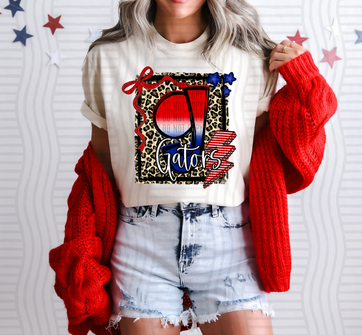 gators Star Spangled Sass Mascots (Caplinger) DTF transfer