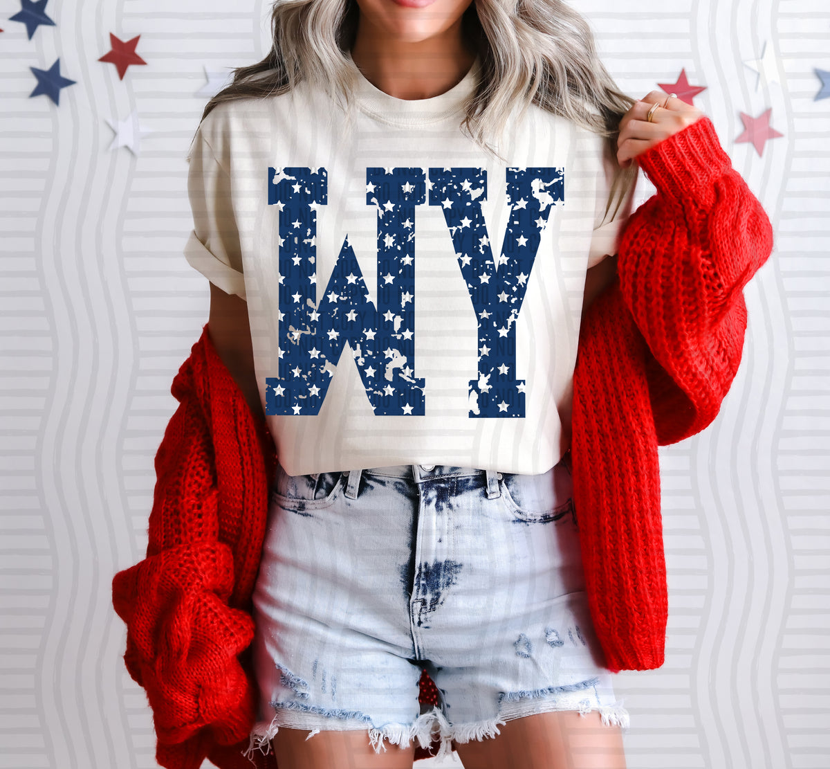 WY white stars (Caplinger) dtf transfer