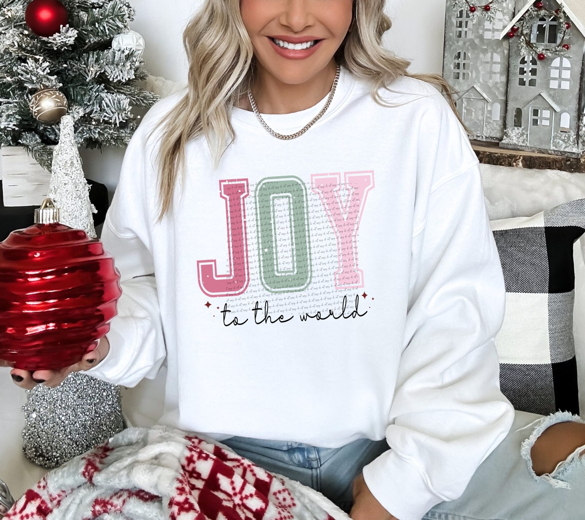 Joy to the world (varsity letters) 49874 DTF transfer