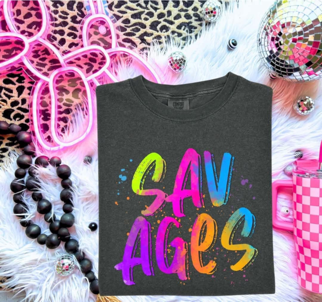 Savages Neon Splatter (S&G) 100027 DTF transfer