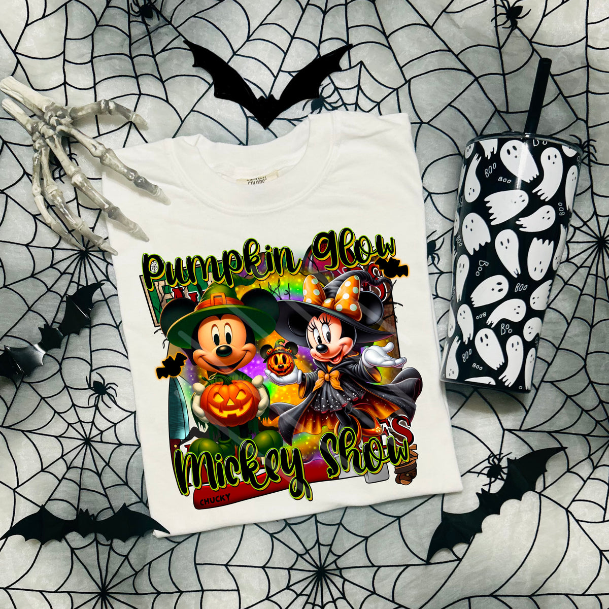 Pumpkin Show Mouse Glow (chaos) 110268 DTF transfer