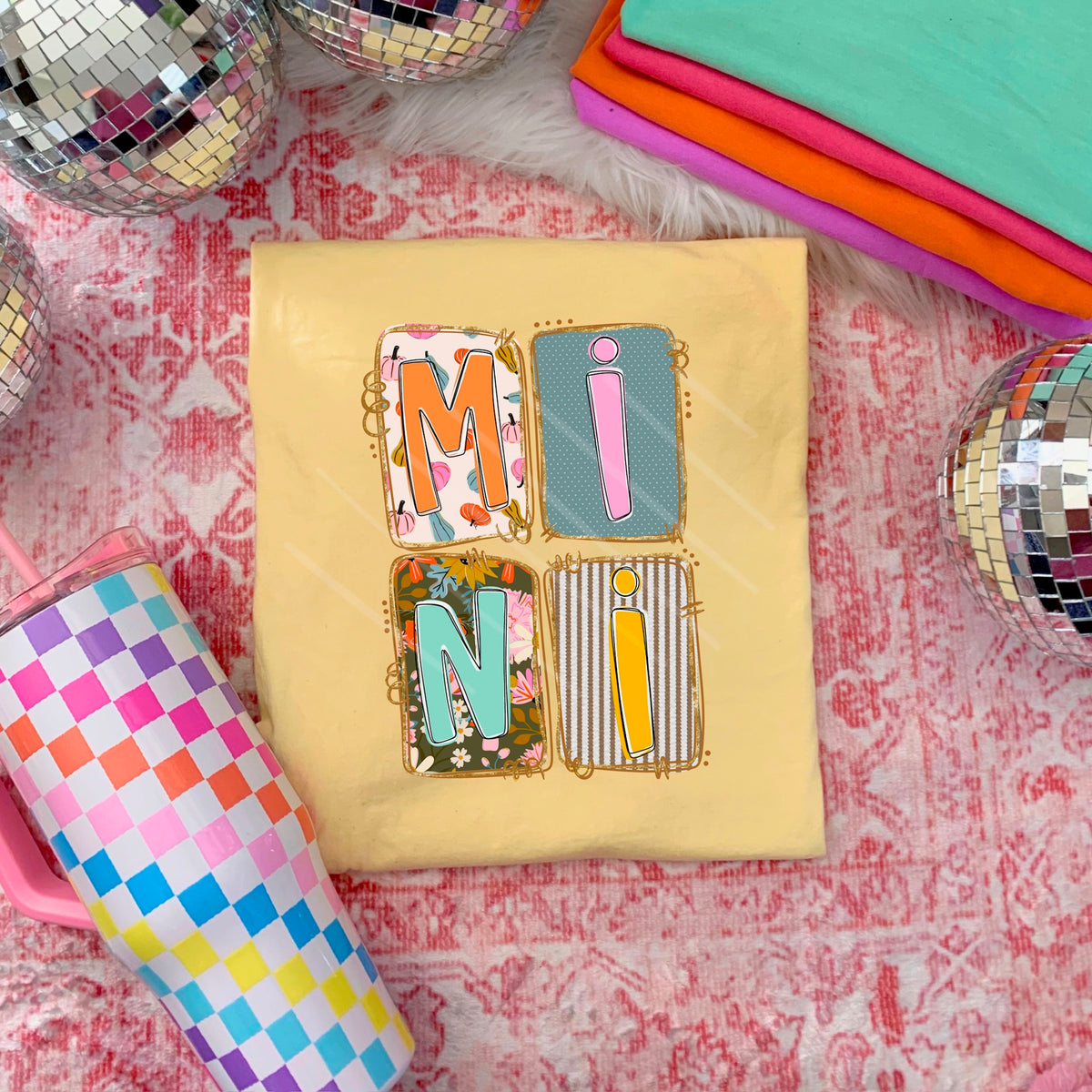 Mini doodle rectangles DTF transfer