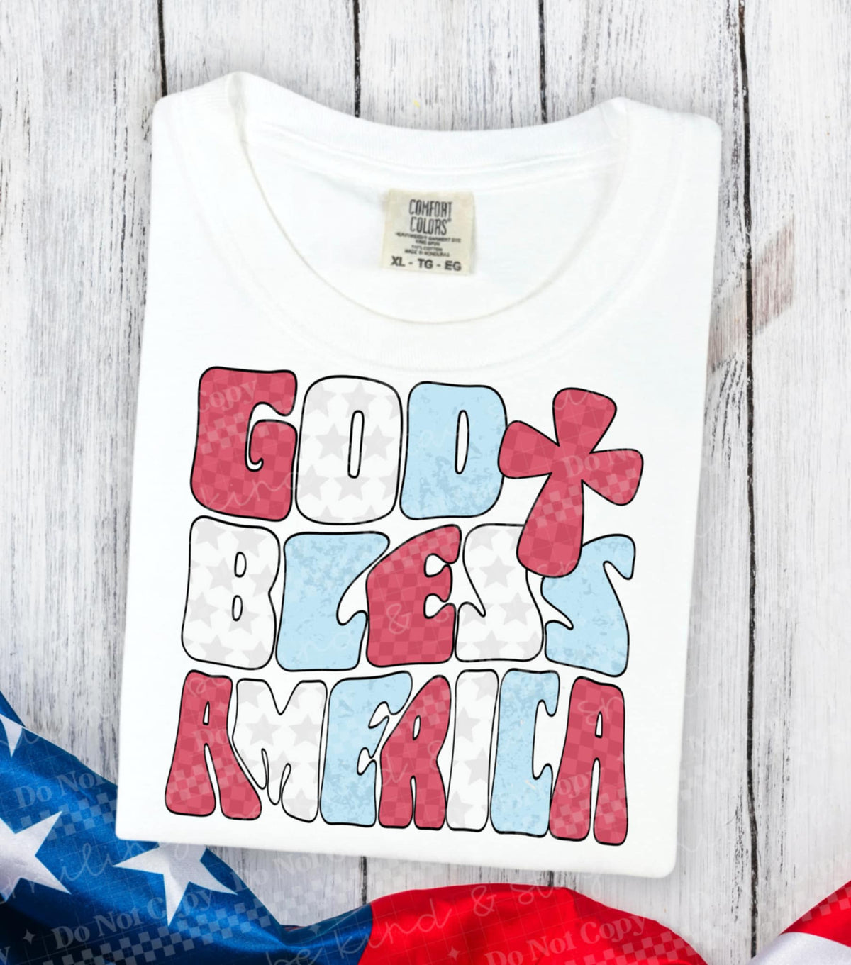 God bless America 98709 DTF transfer
