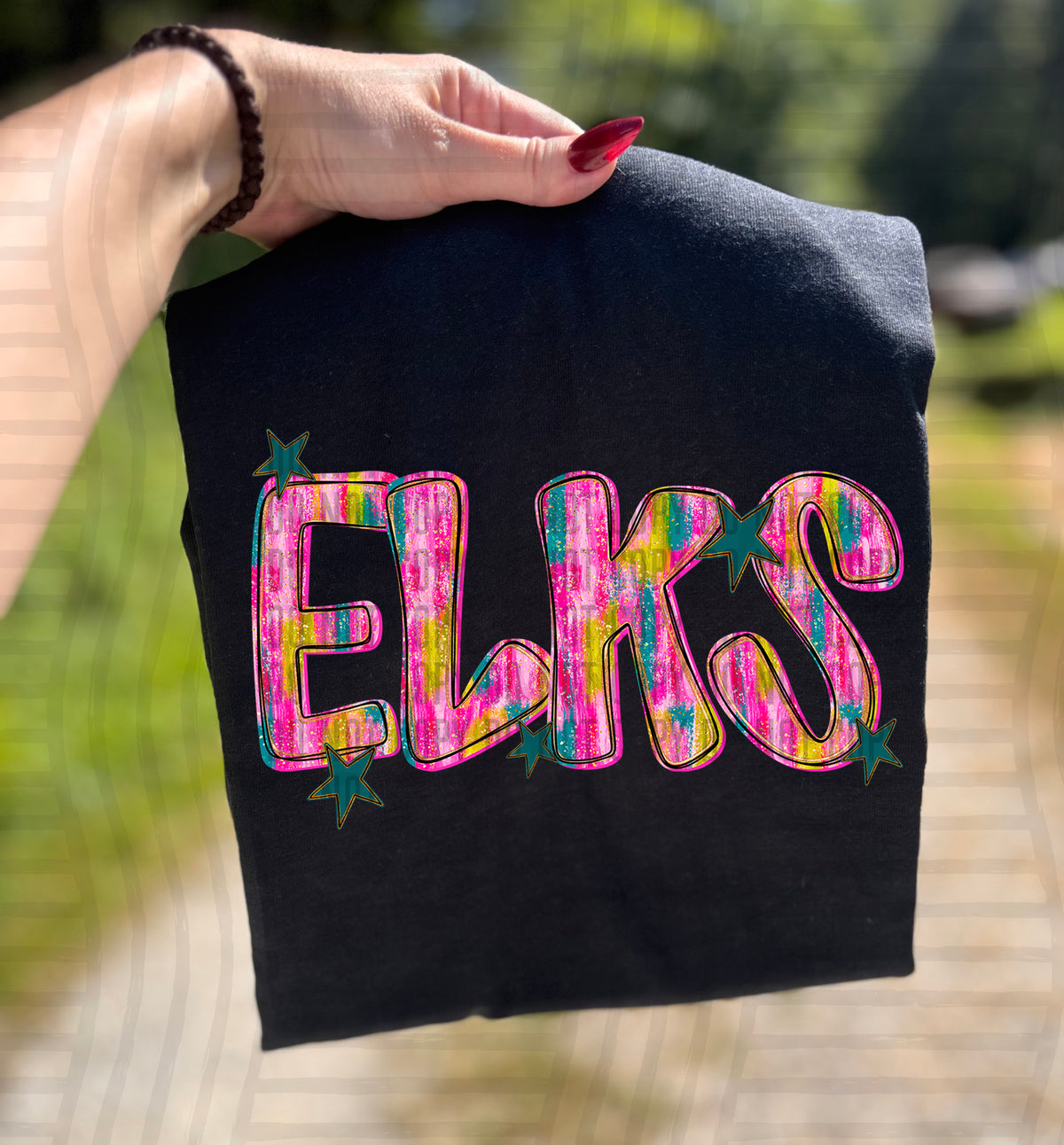 Elks Pink Brushstroke (Caplinger) DTF Transfers