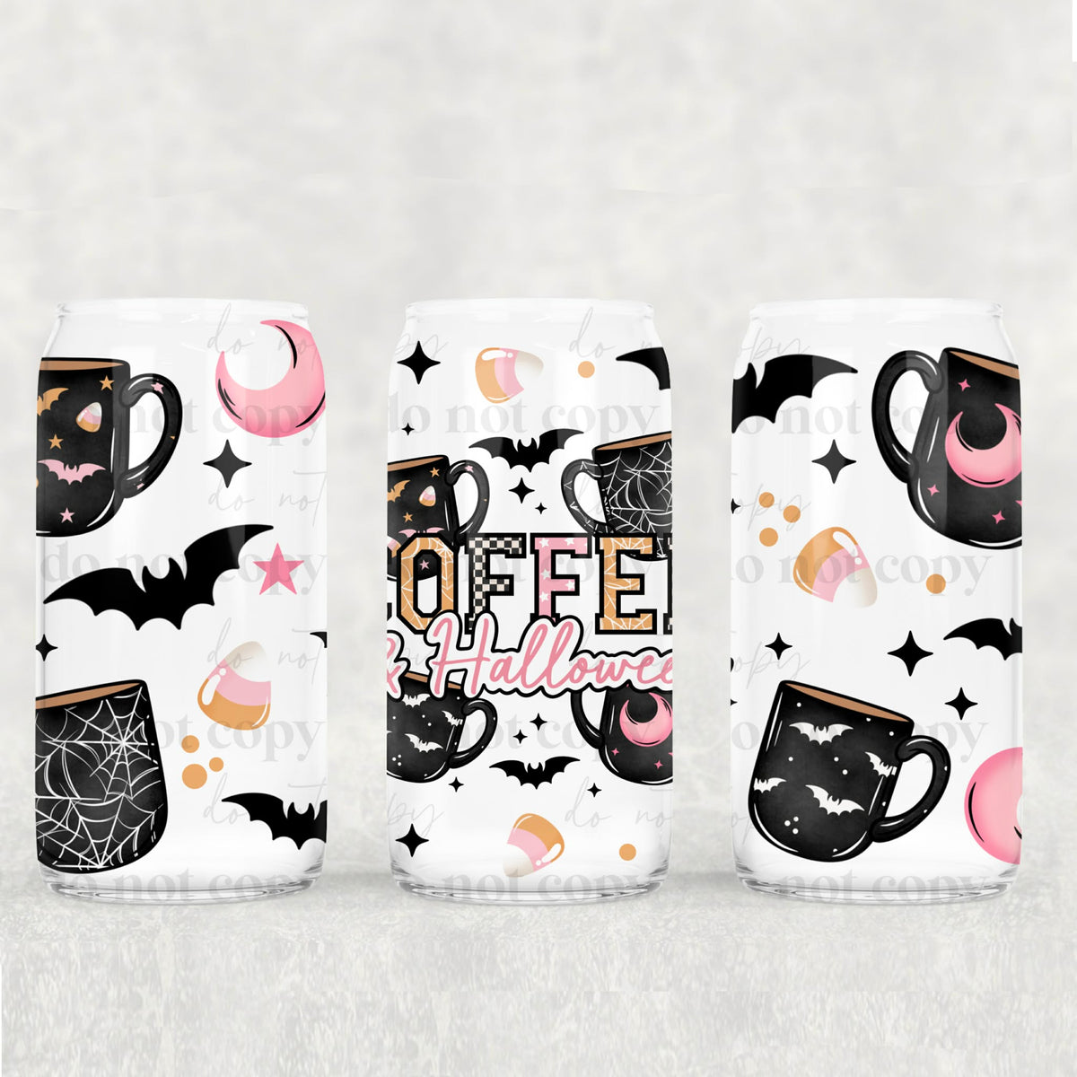 Coffee and Halloween (CSC) UV DTF WRAP
