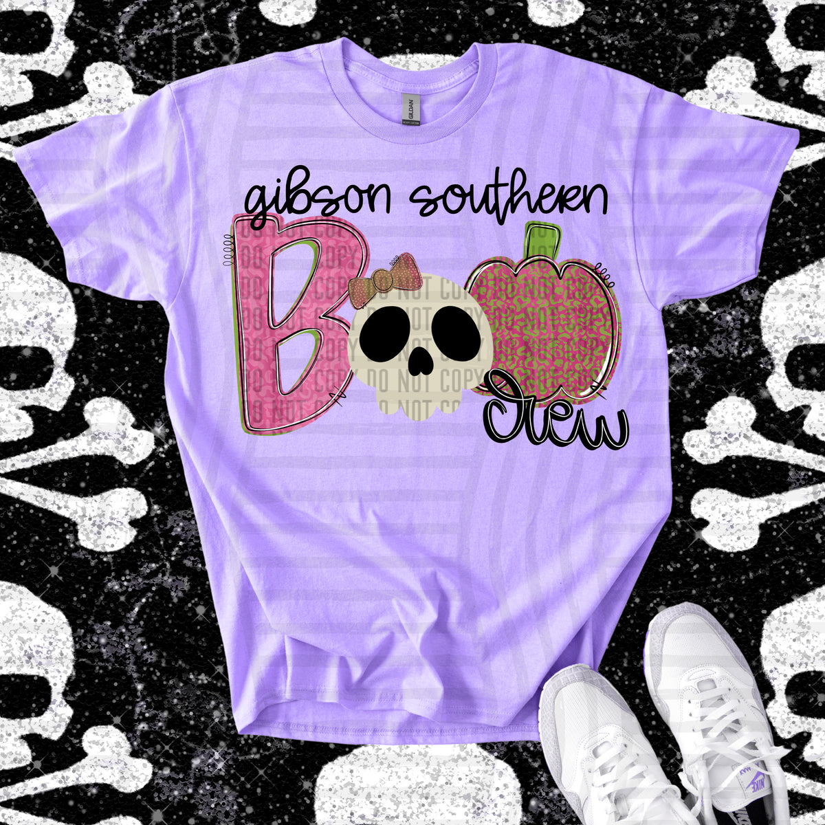 gibson southern boo crew skull and apple (Caplinger) DTF Transfer
