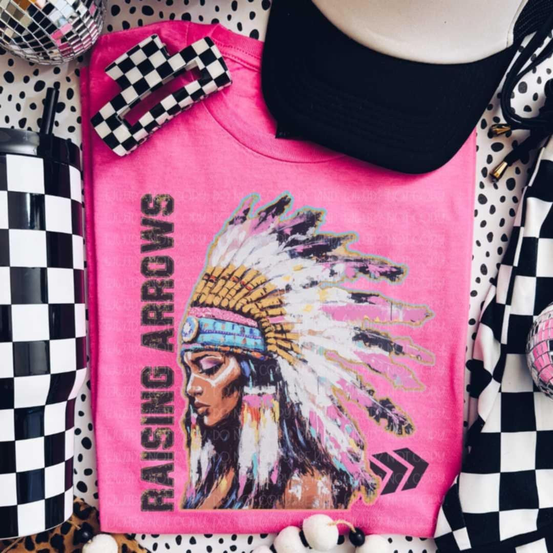 Raising arrows black font (Vehement) 99135 DTF transfer