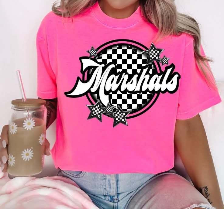 Marshals checkered circle (S&G) 82348 DTF transfer