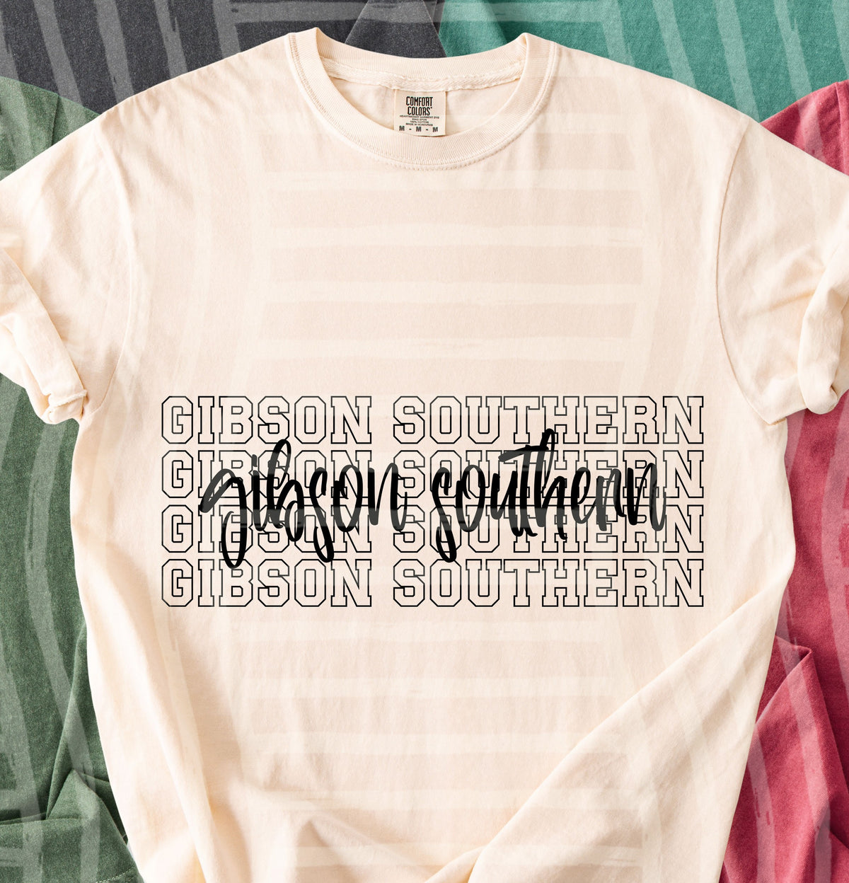gibson southern simple stacked outlines (Caplinger) DTF Transfer