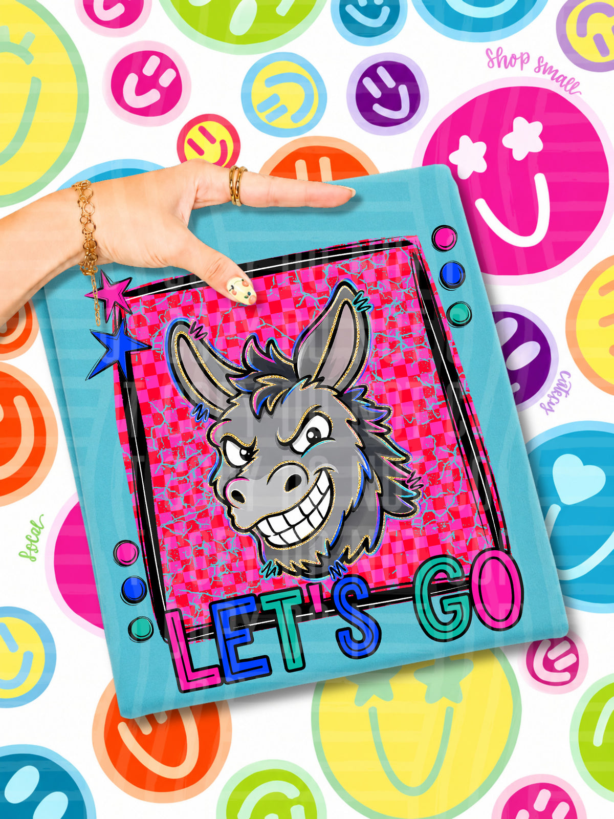 Let's go donkeys mascots (Caplinger) DTF transfer