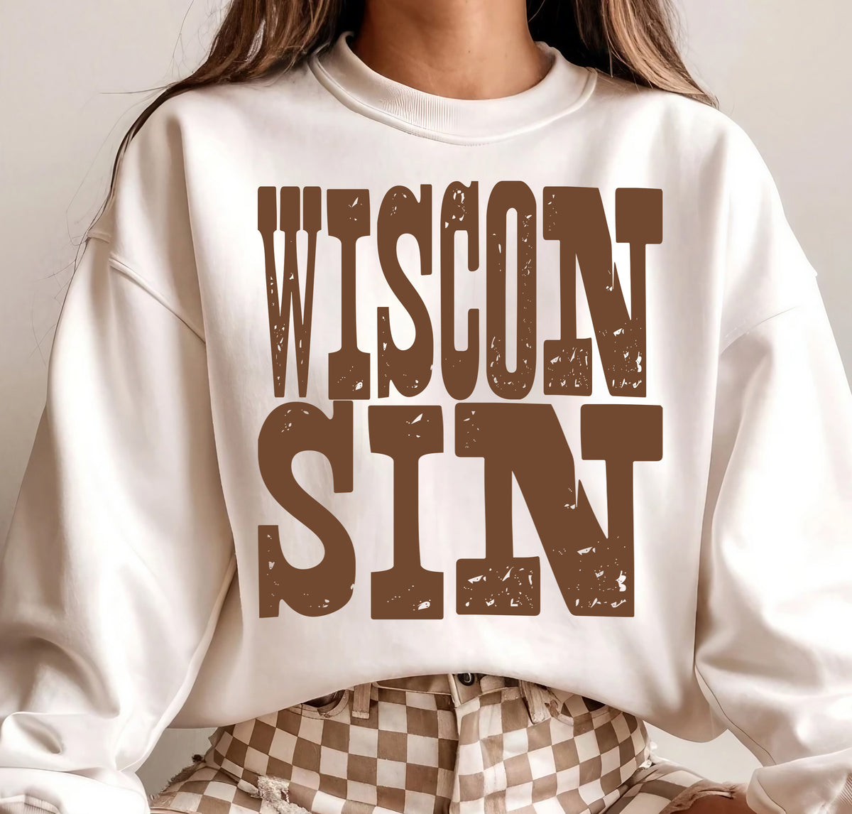 Wisconsin Brown Grunge (S&G) DTF Transfer