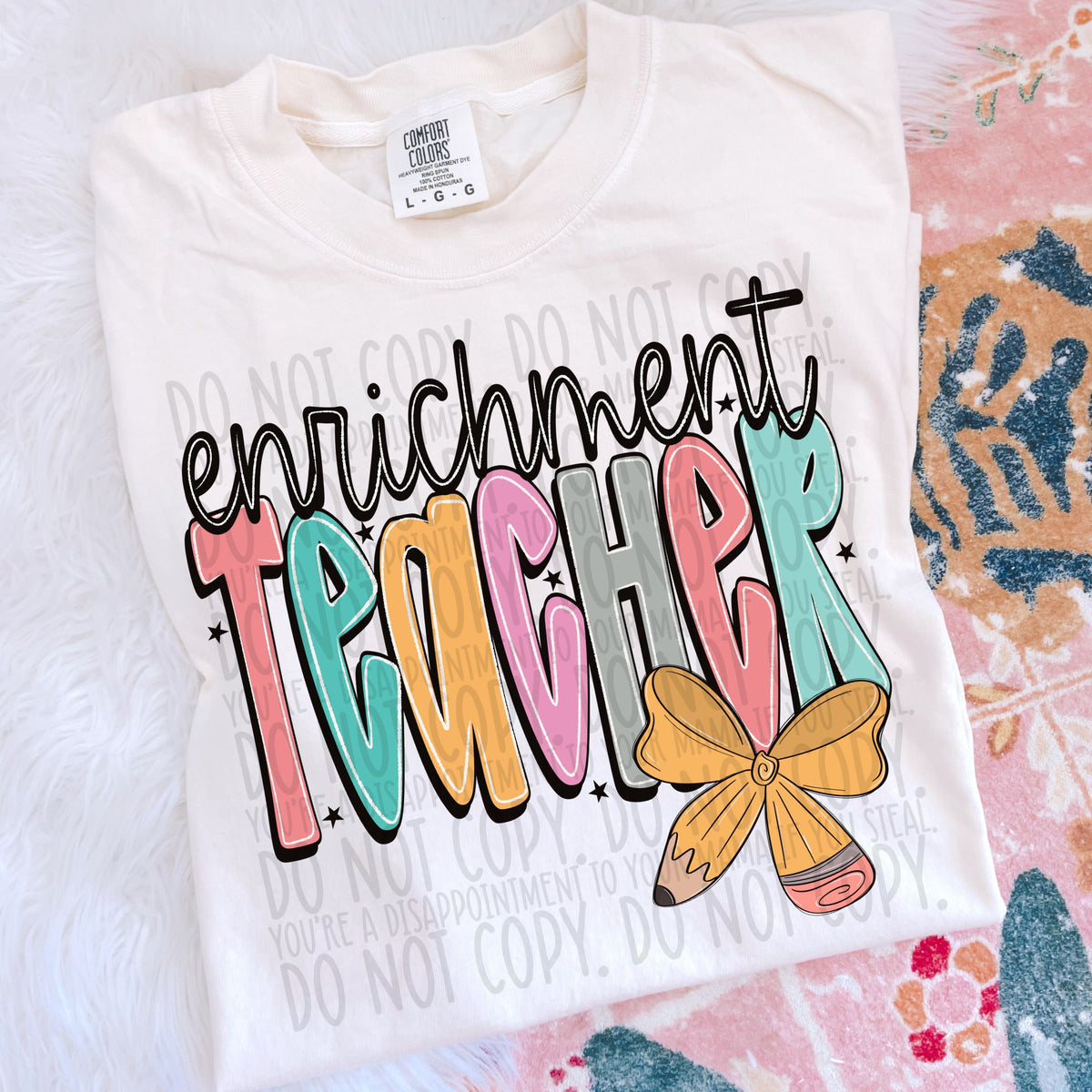 Enrichment teacher pencil bow (SWD) 106871 DTF transfer