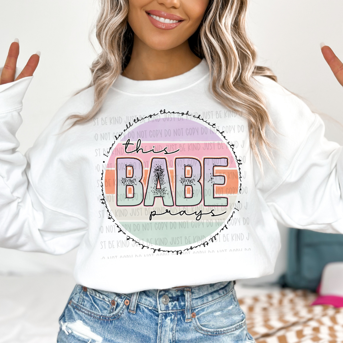 This Babe Prays (Kayndi) 72976 DTF Transfer