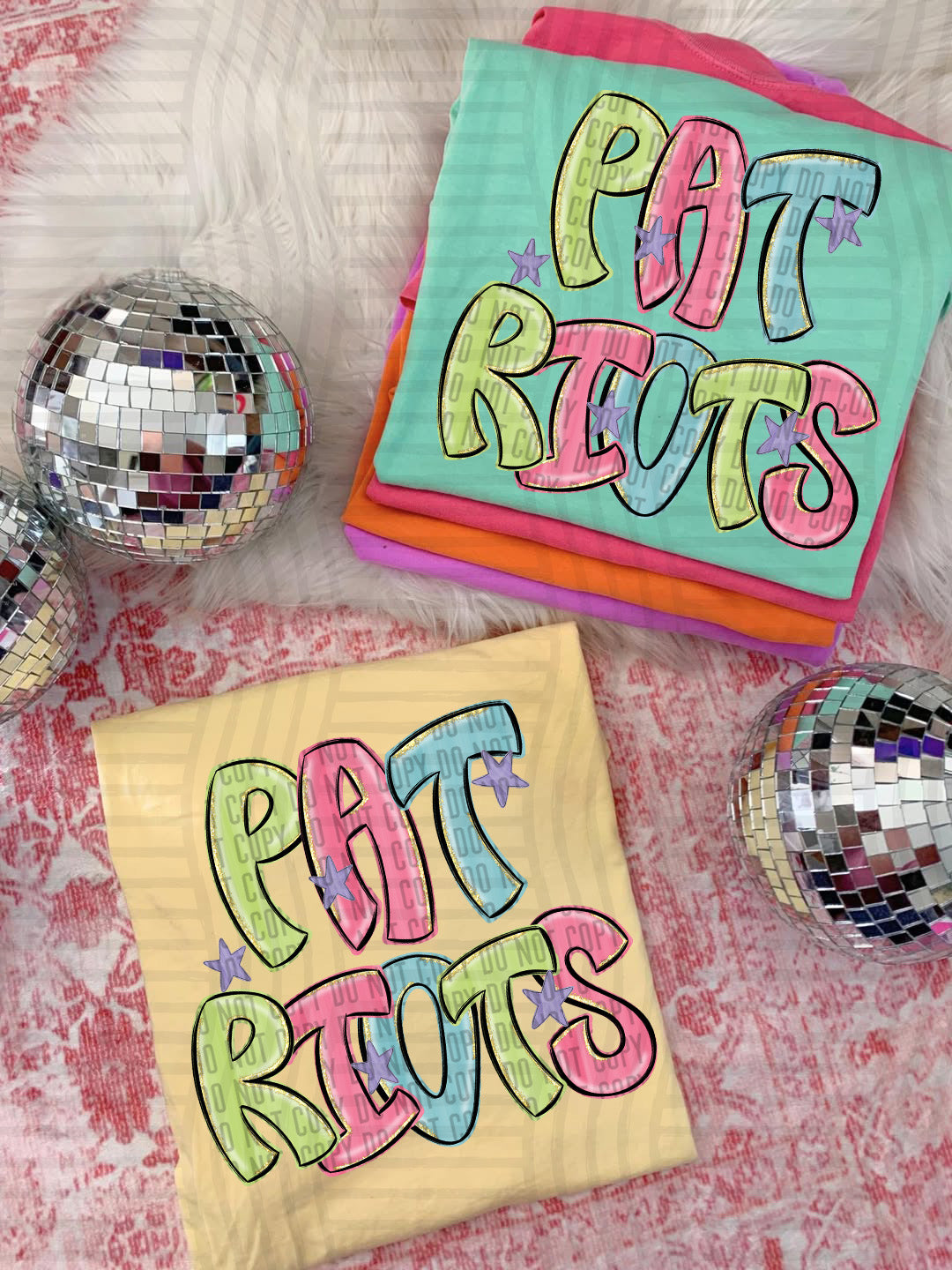 Patriots Glittery & Preppy Mascots (Caplinger) DTF transfer