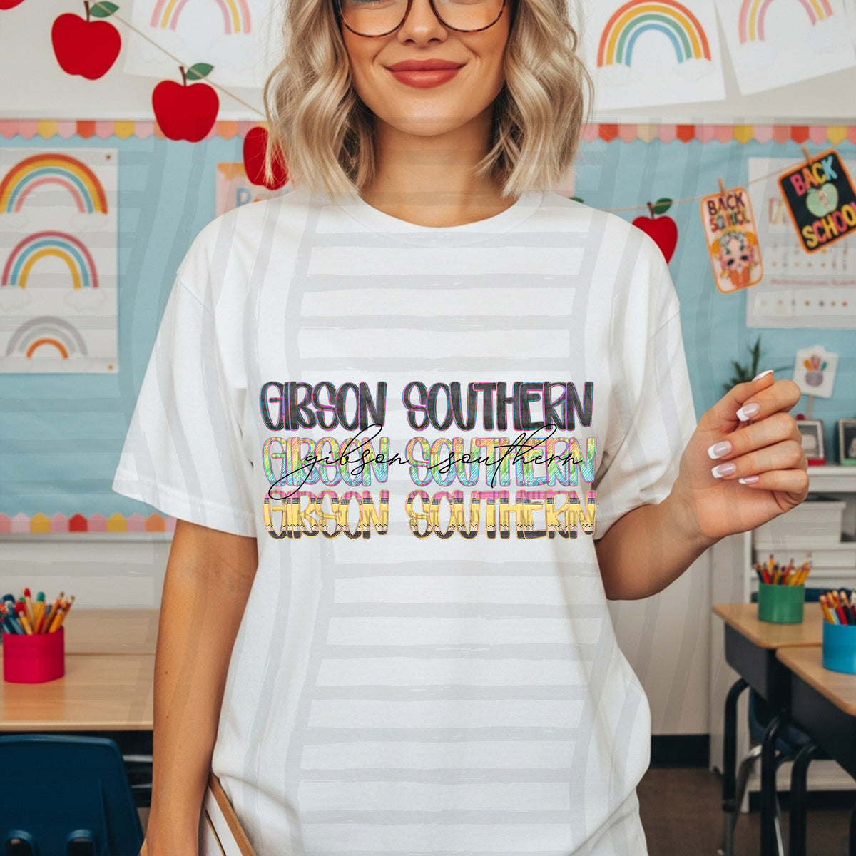 gibson southerns crayon cutie stacked (Caplinger) DTF Transfer