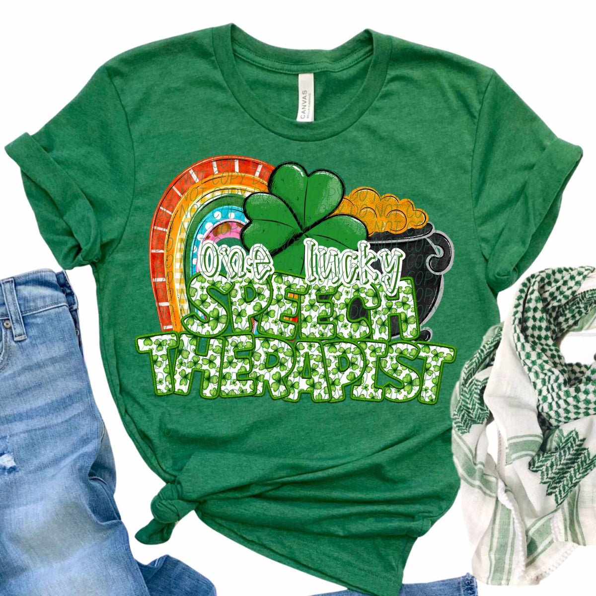 One lucky speech therapist (CITY) 84178 DTF transfer