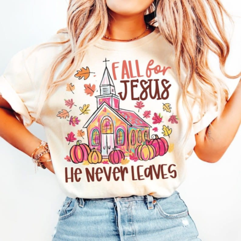 Fall for Jesus church 107804 DTF transfer