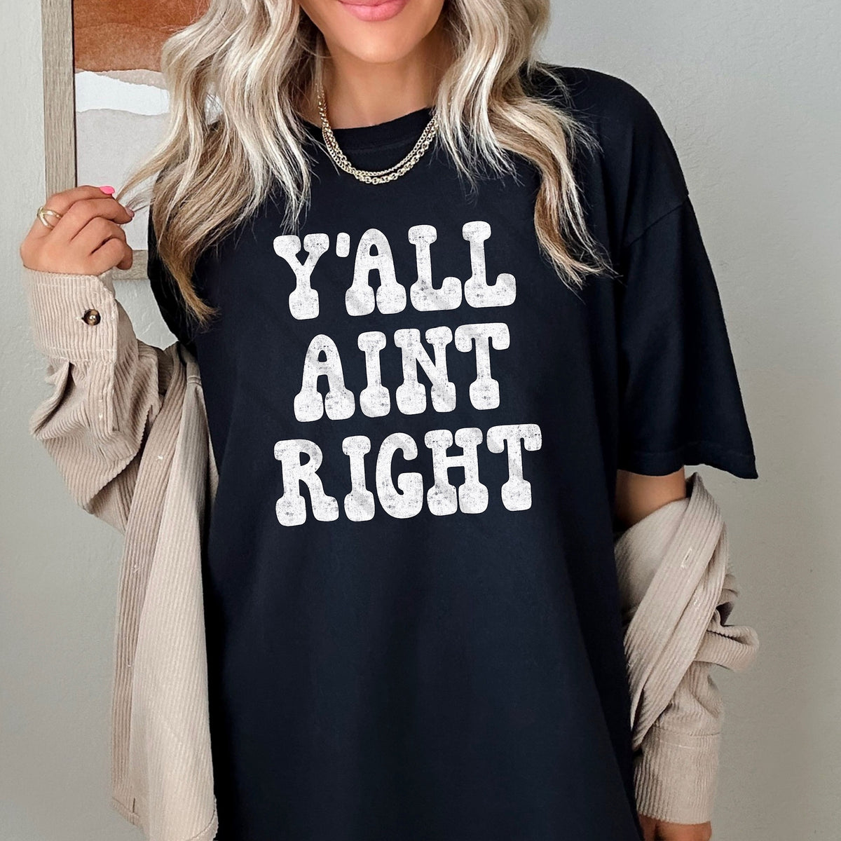 Yall Aint Right WHITE scarlow 110340 DTF transfer