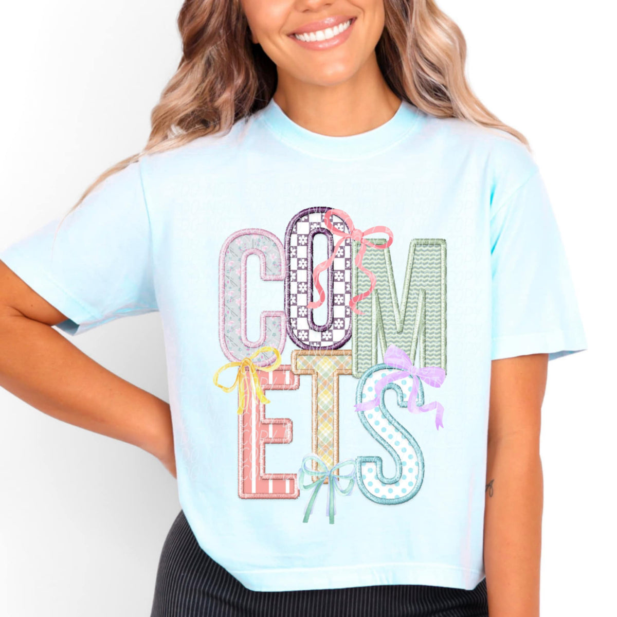 Comets Spring Bow Mascots (CITY) 97188 DTF transfer
