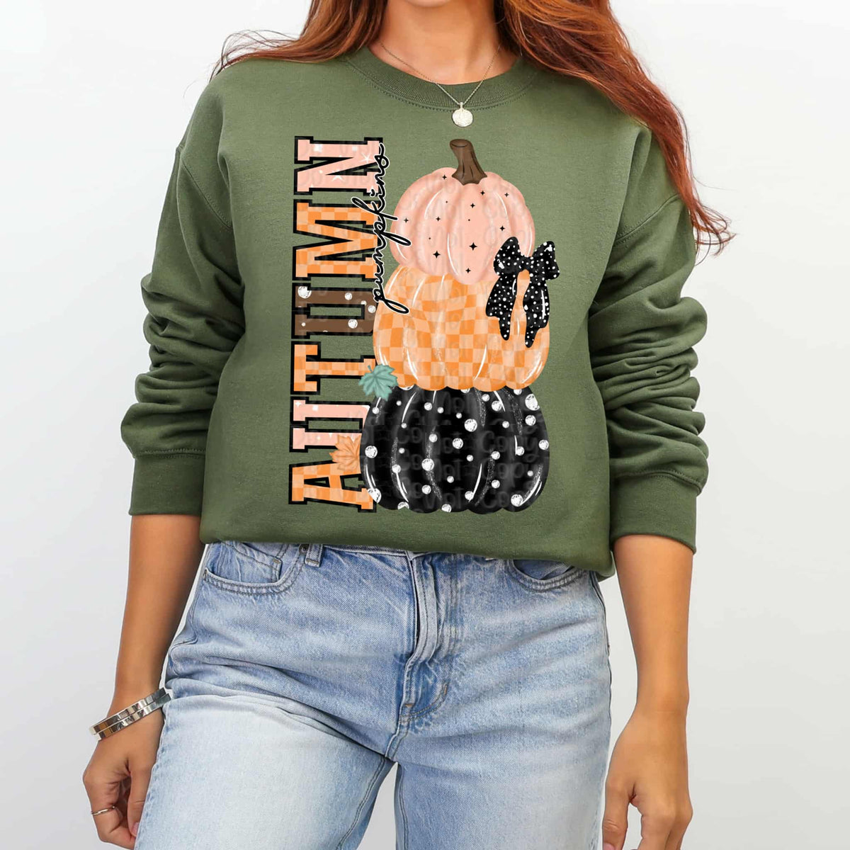 Autumn Stacked Pumpkins (Virgo) DTF transfer