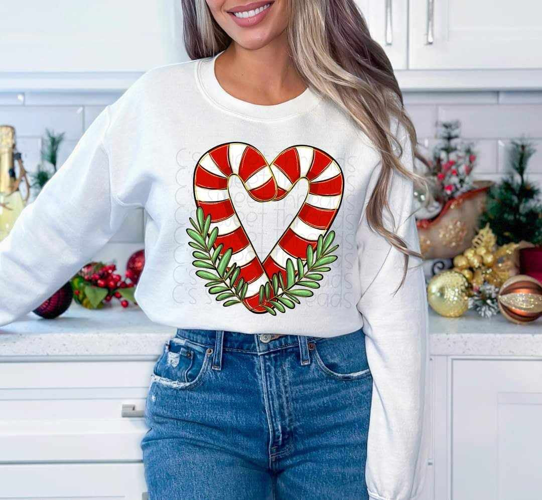 Candy cane heart (C’s) 64767 DTF transfer