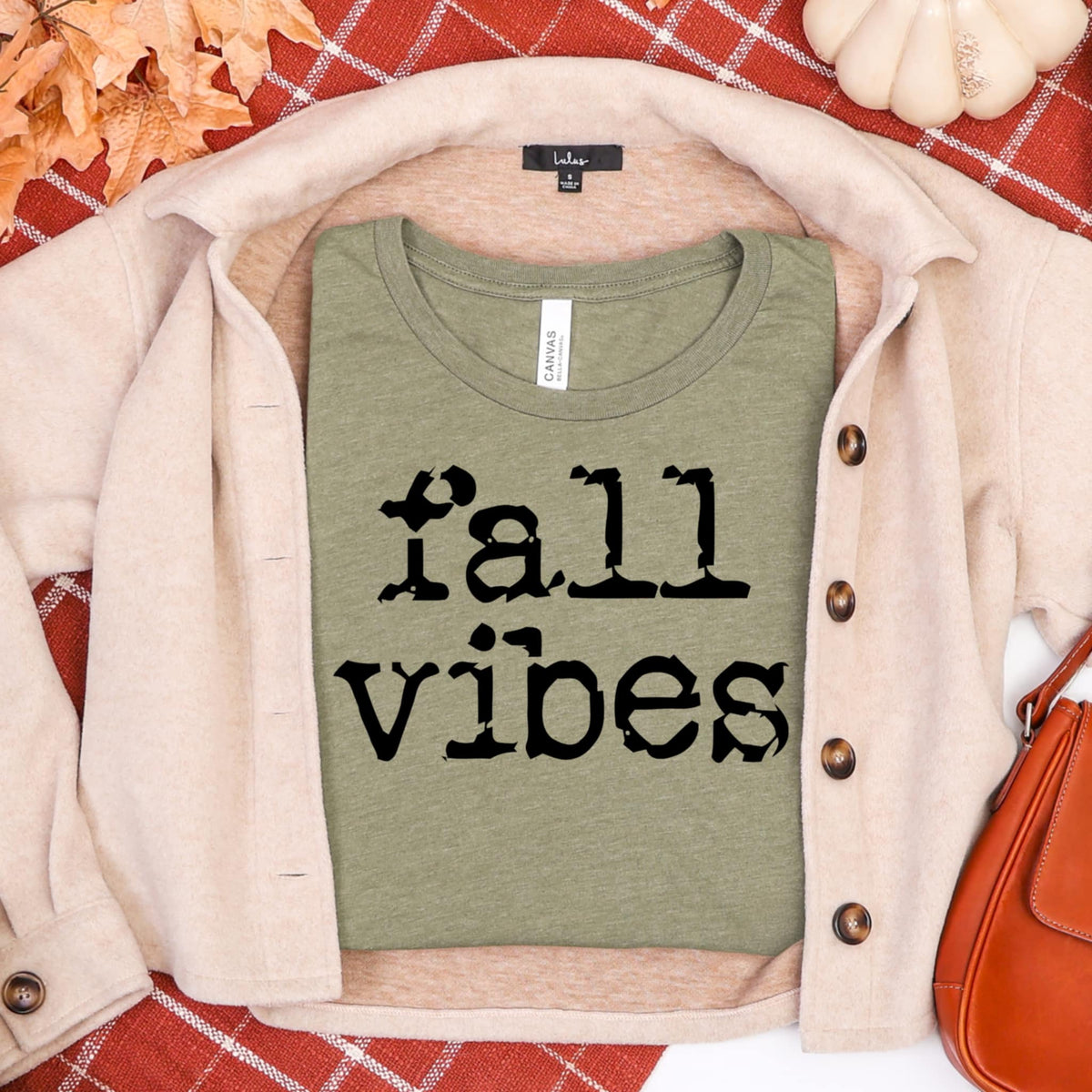 Fall Vibes black font (abd) DTF transfer
