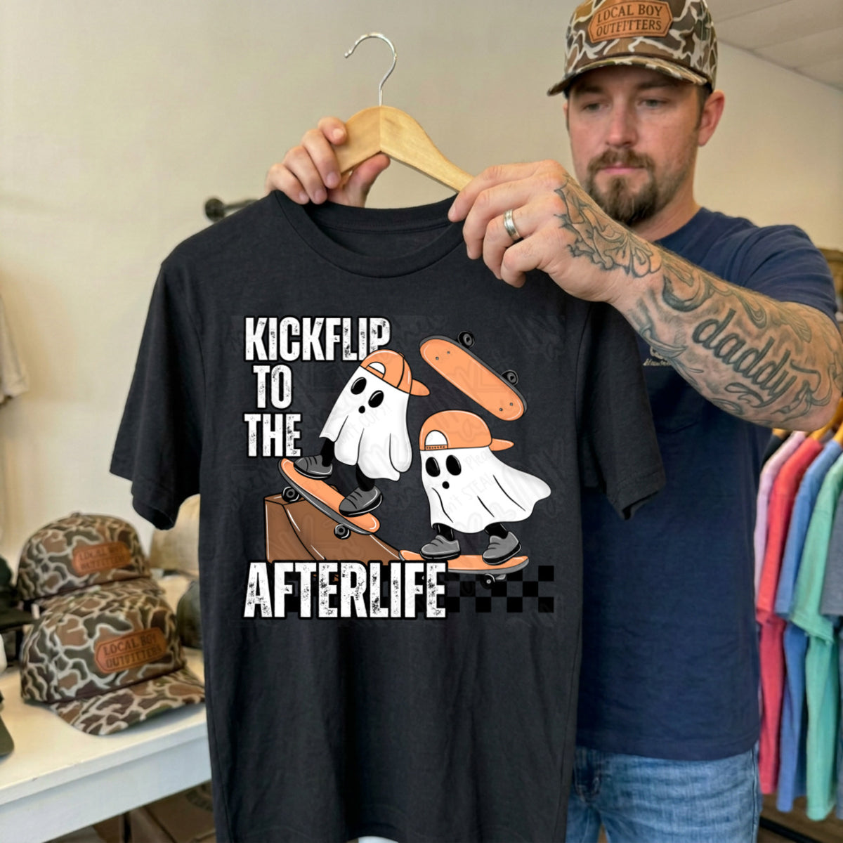 Kickflip to the afterlife (Ink) DTF Transfer