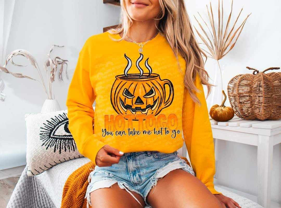 Hot to go pumpkin (DDD) 62649 DTF transfer